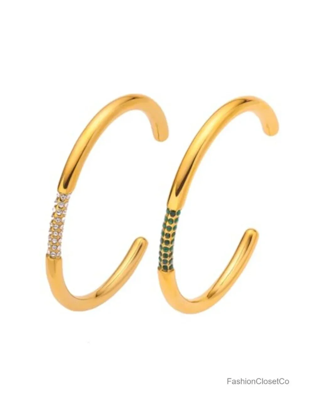 18K Gold Plated Minimalism Cuff Bangle Bracelet Adjustable Open Arm Cuff